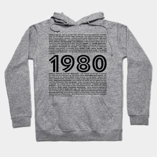 1980 Nostalgia Collection: Timeless Moments for Those Born in the '80s Hoodie